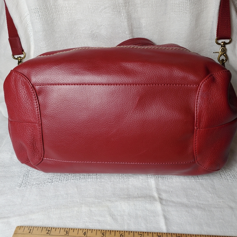 The Sak Red Pebble Leather Crossbody Shoulder Bag - Picture 6 of 12